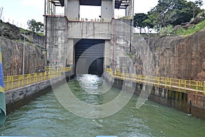 Water dam on the TietÃÂª River in the interior of Brazil