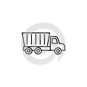dam truck icon. Element of construction machine icon for mobile concept and web apps. Thin line dam truck icon can be used for web