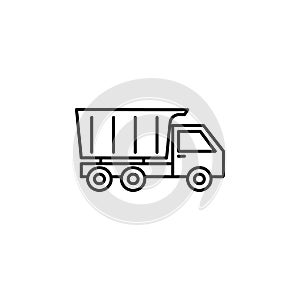 dam truck icon. Element of construction machine icon for mobile concept and web apps. Thin line dam truck icon can be used for web