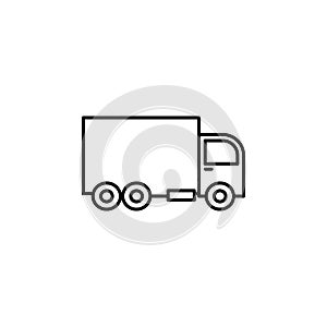 dam truck icon. Element of construction machine icon for mobile concept and web apps. Thin line dam truck icon can be used for web