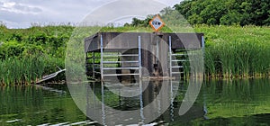 Dam on twin valley lake in governor dodge state park in wi