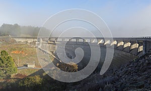 The dam wall at Carcoar NSW Australia