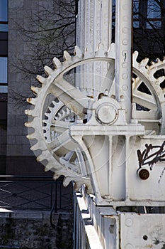 Dam wheel cogs