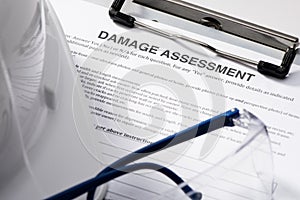 Damage Assessment form on Clipboard photo