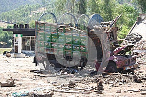 Damage in Bruner District Pakistan from the Taliban