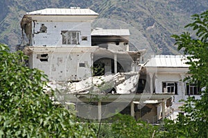 Damage in Bruner District Pakistan from the Taliban