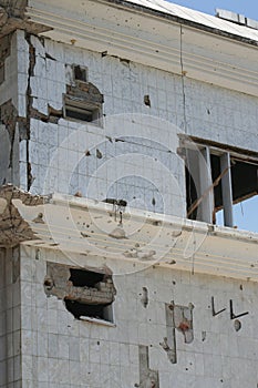 Damage in Bruner District Pakistan from the Taliban photo