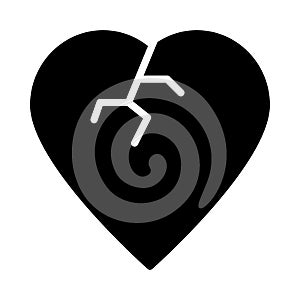 Damage glyph flat vector  icon