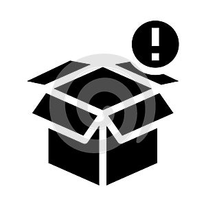 Damage glyph flat vector  icon