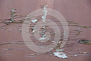 Damage on painted wood.