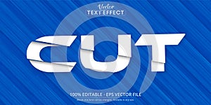 Damage text, cutout style editable text effect
