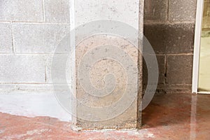 Damage to a concrete column