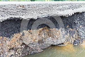 Damage under asphalt