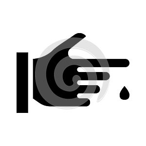 Damage glyph flat vector icon