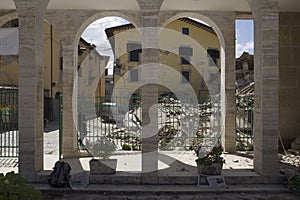 Damaged architecture following earthquake, Amatrice, Italy photo