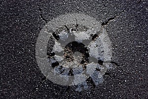 Damaged asphalt