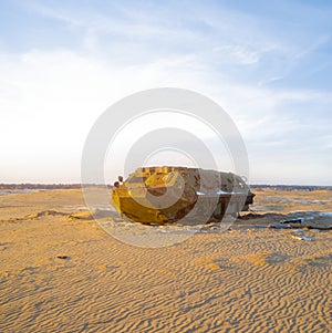 Damaged ATC among sandy prairie