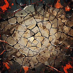 Damaged background, design seamless pattern