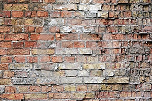 Damaged brick wall texture