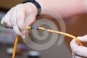 Damaged cable
