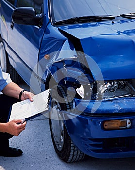 Damaged car photo