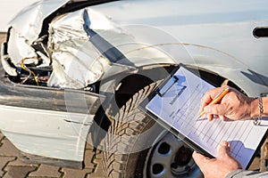 Damaged car and its damage assessment