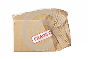 Damaged cardboard box