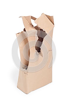 Damaged cardboard box