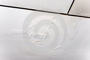 Damaged ceiling from water leak photo