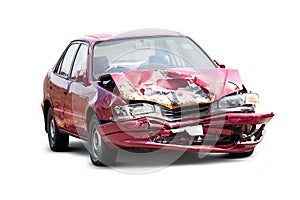 Damaged crash car photo