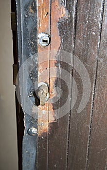 Damaged door after housebreaking photo