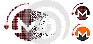 Damaged Dot Halftone Refund Monero Icon