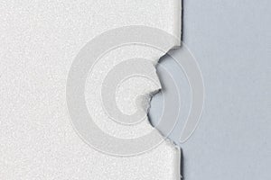 Damaged edge of ceiling tile