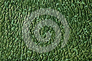 Damaged glass pattern in green