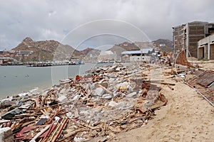 Damaged by hurricane Odile marine of Cabo San