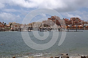 Damaged by hurricane Odile marine's sleeps