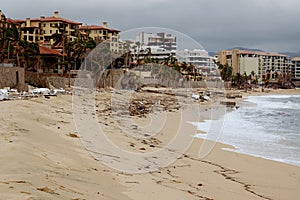 Damaged by hurricane Odile Medano beach front