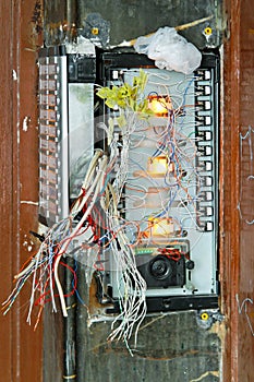 Damaged interphone