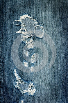 Damaged jeans photo