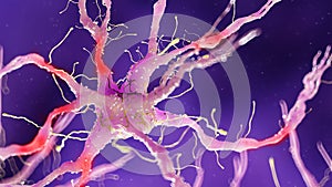 A damaged nerve cell