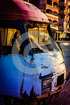 Damaged Old Van