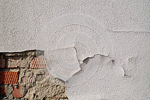 Damaged plaster wall background