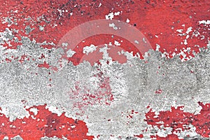 damaged red coating color surface of concrete floor