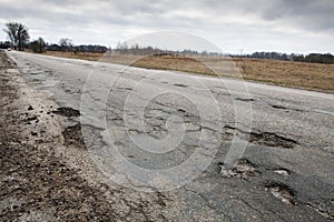 Damaged road