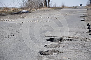 Damaged road