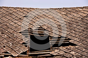 Damaged roof