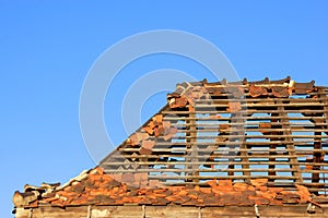 Damaged roof