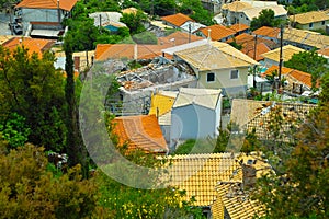 damaged roof top in Greece