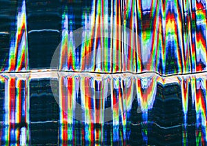 Damaged screen glitch distortion vhs noise neon