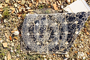 Damaged solar photovoltaic panel